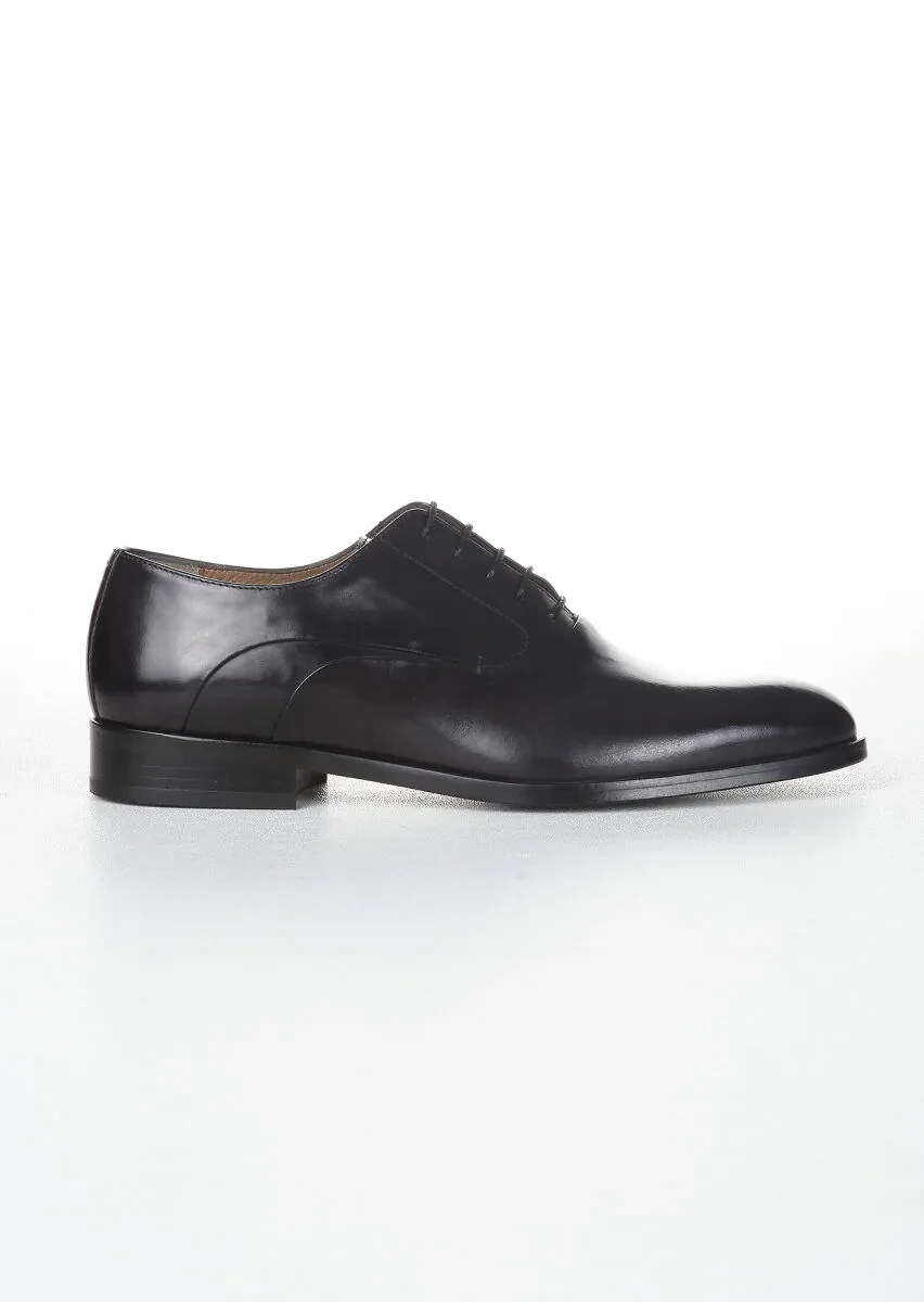 Black Leather Classical Shoes - 1
