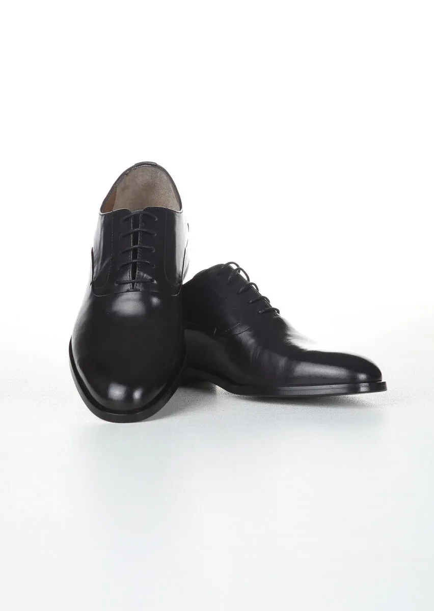 Black Leather Classical Shoes - 2