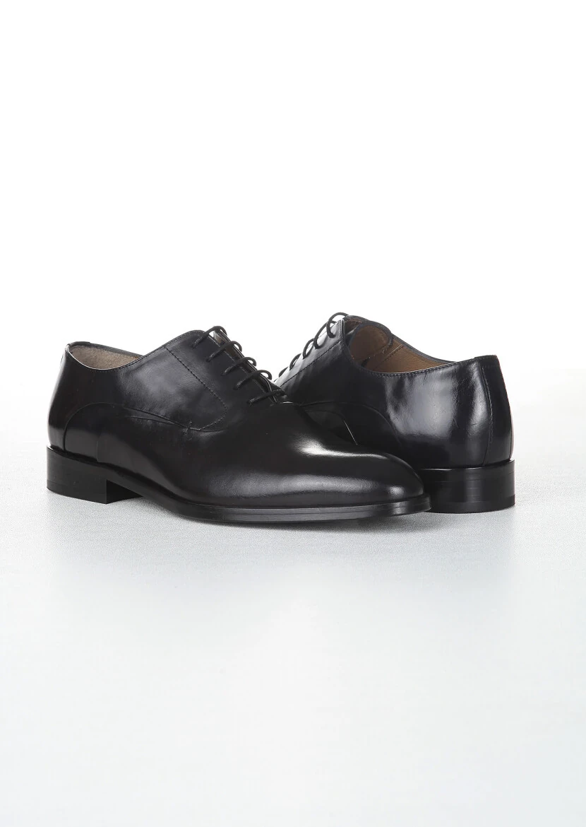 Black Leather Classical Shoes - 3