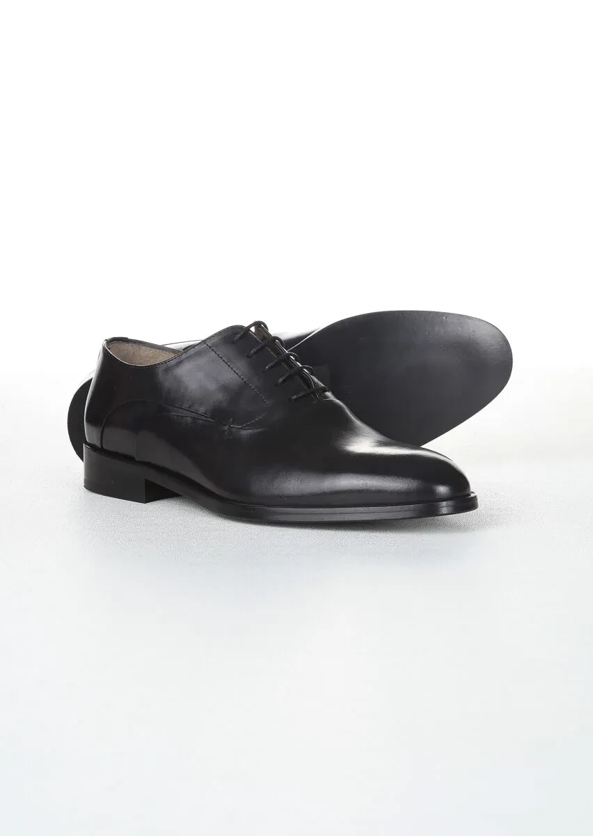 Black Leather Classical Shoes - 4