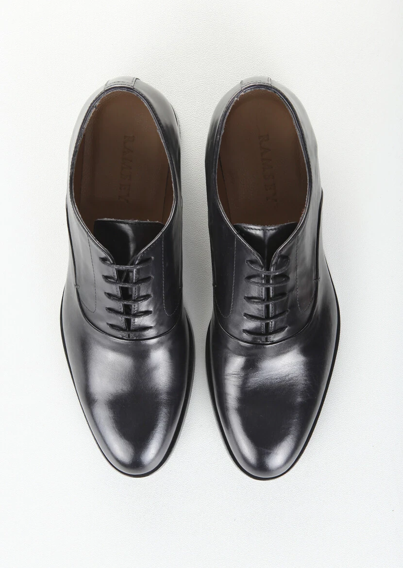 Black Leather Classical Shoes - 5