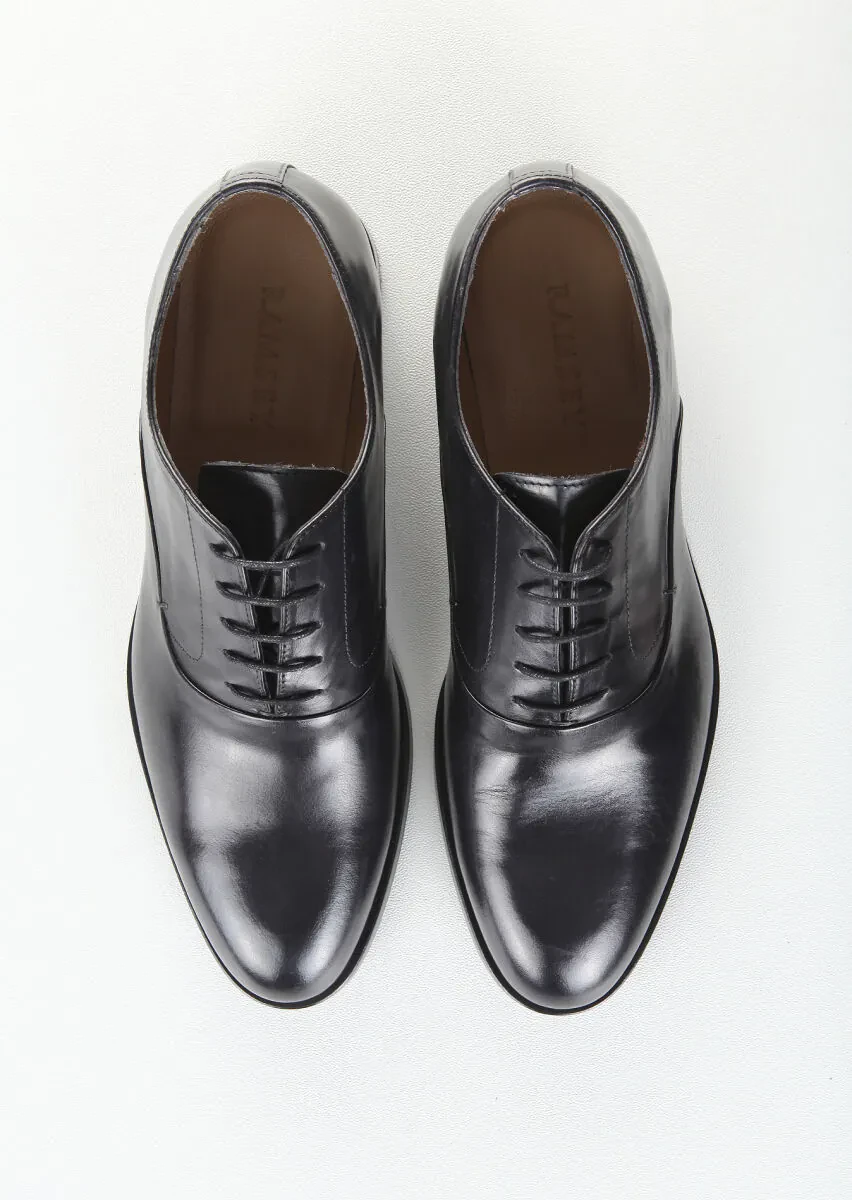 Black Leather Classical Shoes - 5