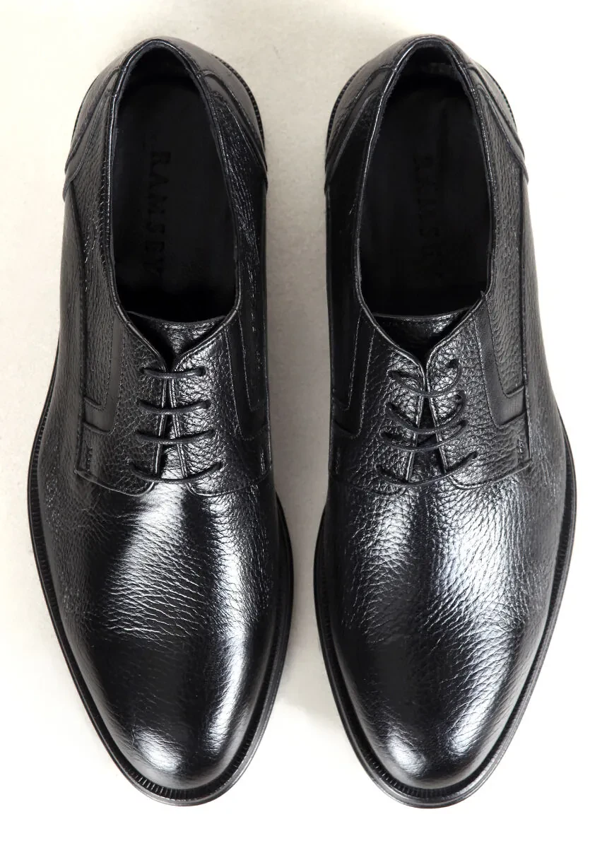 Black Leather Classical Shoes - 5