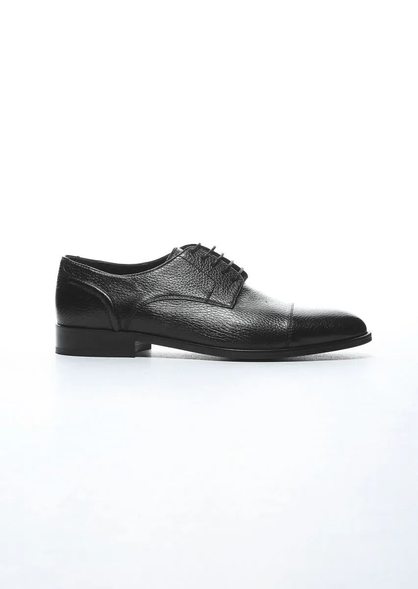 Black Leather Classical Shoes - 1