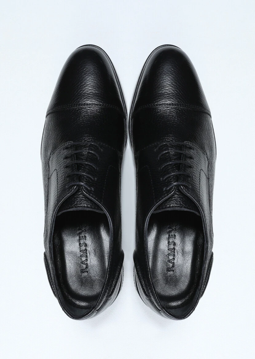 Black Leather Classical Shoes - 5