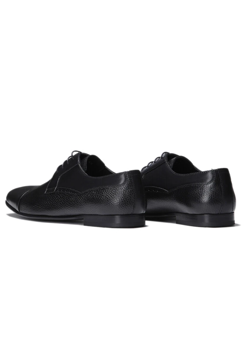 Black Leather Classical Shoes - 4