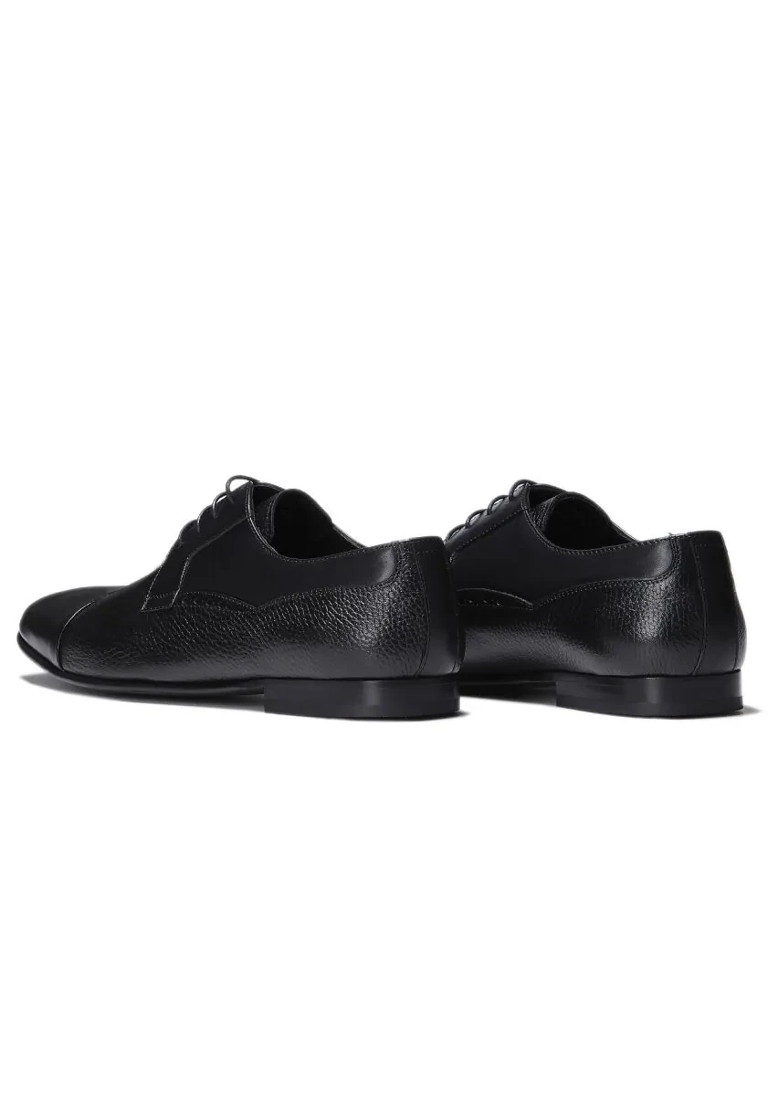 Black Leather Classical Shoes - 4