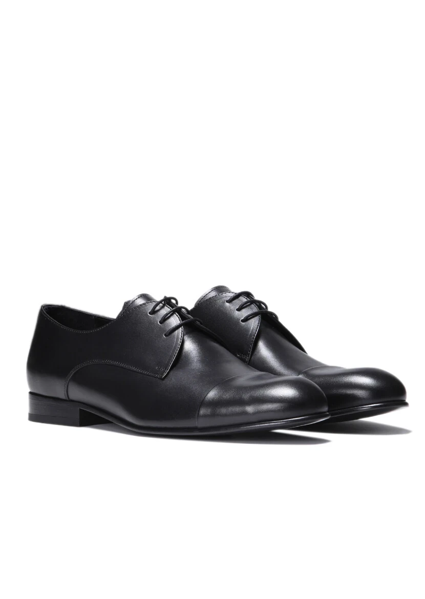 Black Leather Classical Shoes - 2