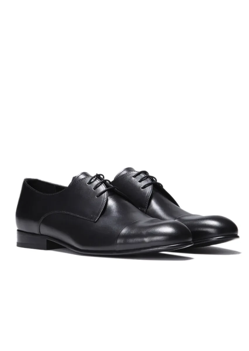 Black Leather Classical Shoes - 2
