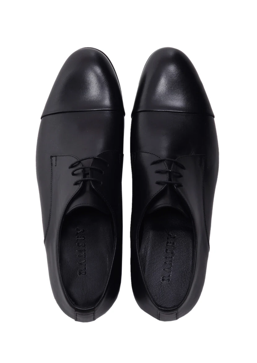 Black Leather Classical Shoes - 5