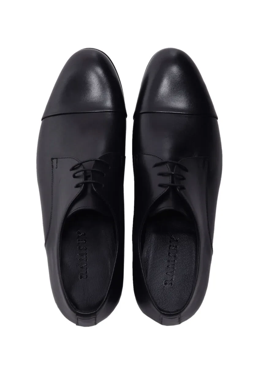 Black Leather Classical Shoes - 5