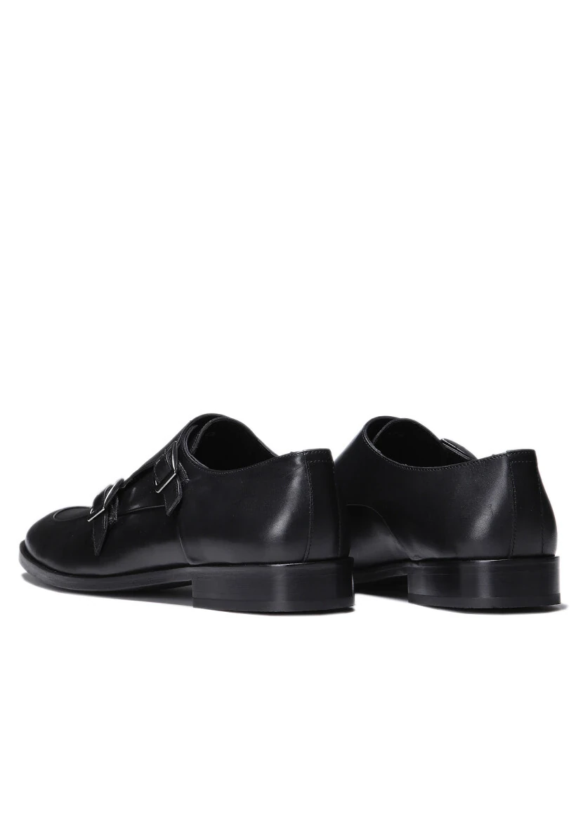 Black Leather Classical Shoes - 4