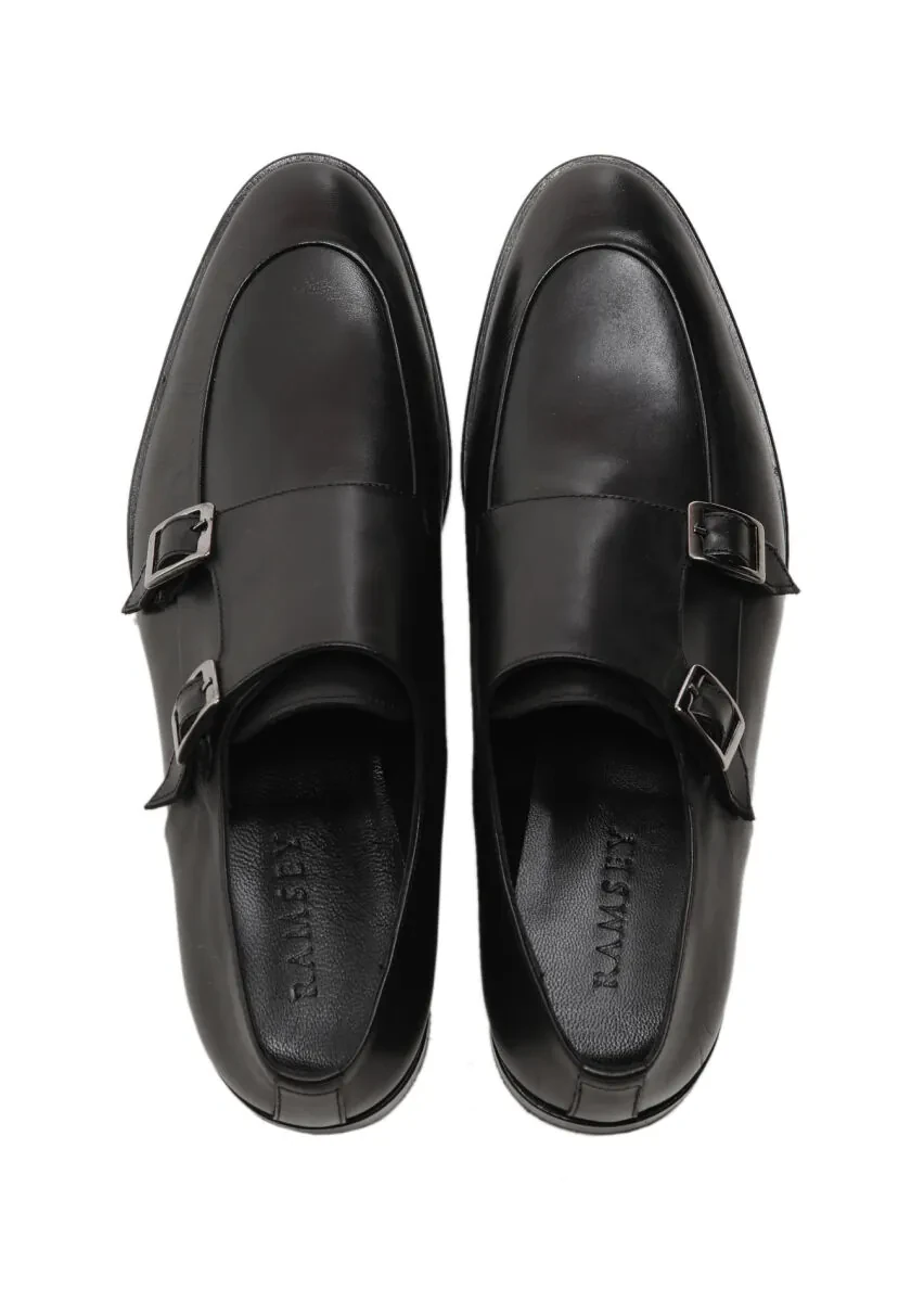 Black Leather Classical Shoes - 5