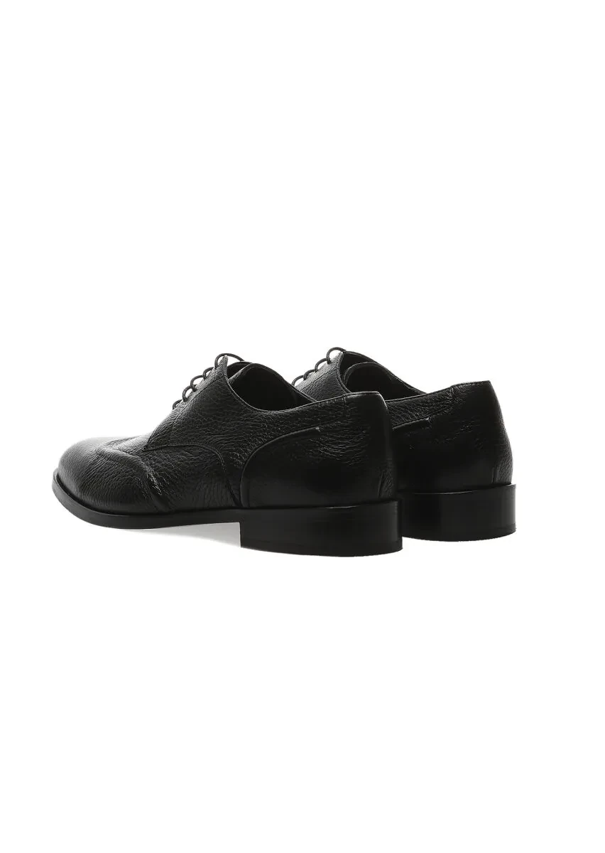 Black Leather Classical Shoes - 4