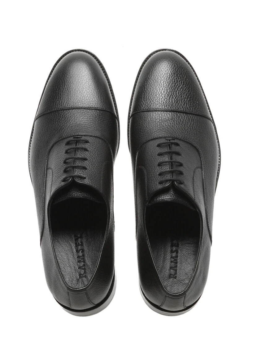 Black Leather Classical Shoes - 5