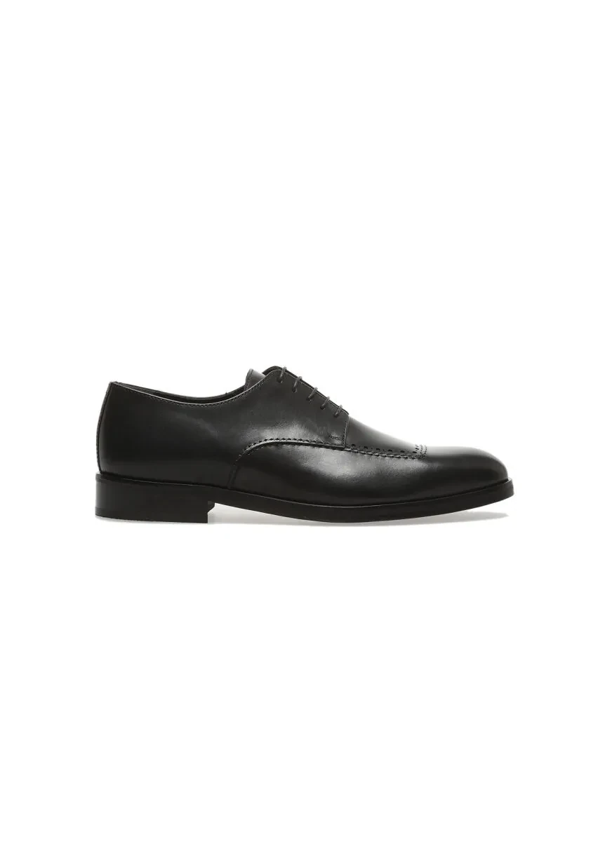 Black Leather Classical Shoes - 1