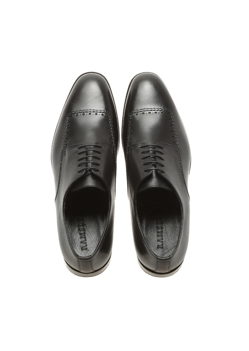 Black Leather Classical Shoes - 5