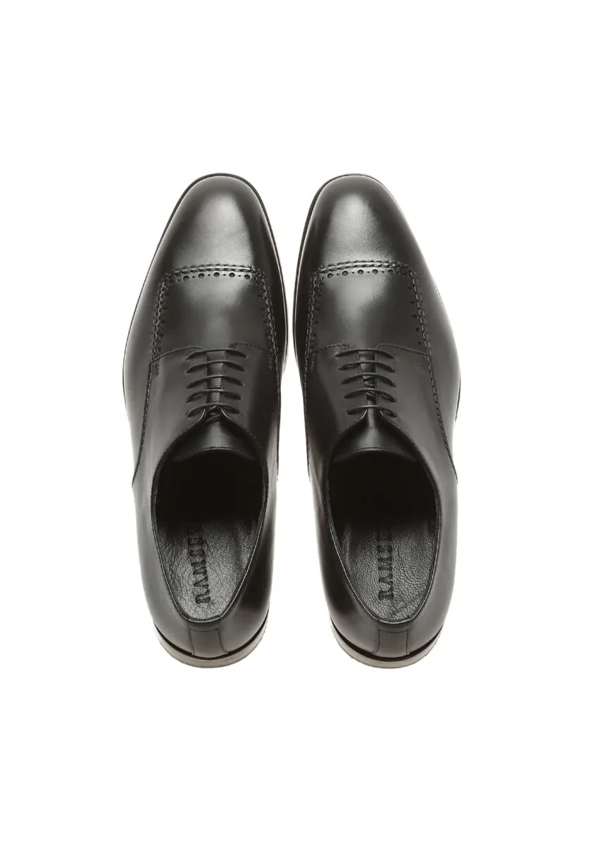 Black Leather Classical Shoes - 5