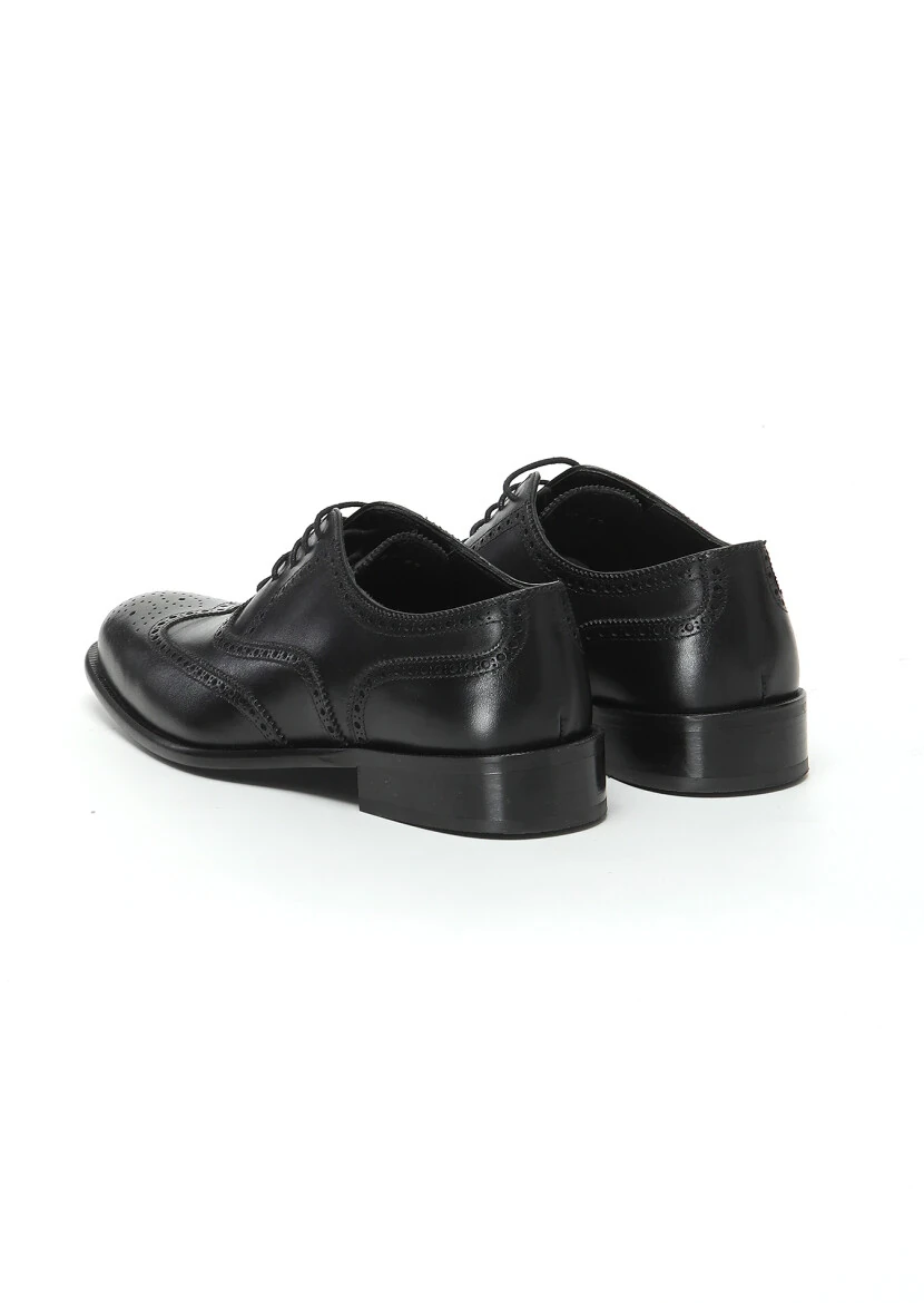 Black Leather Classical Shoes - 4