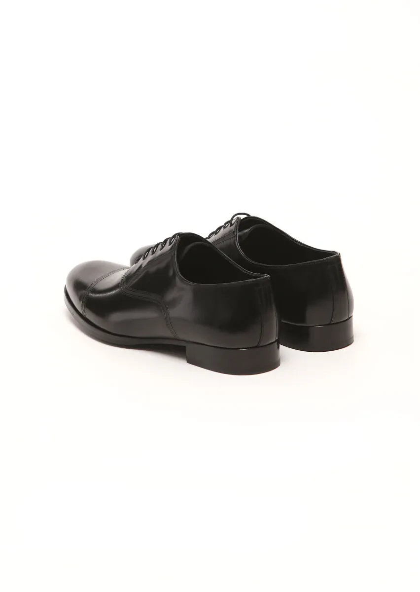 Black Leather Classical Shoes - 4