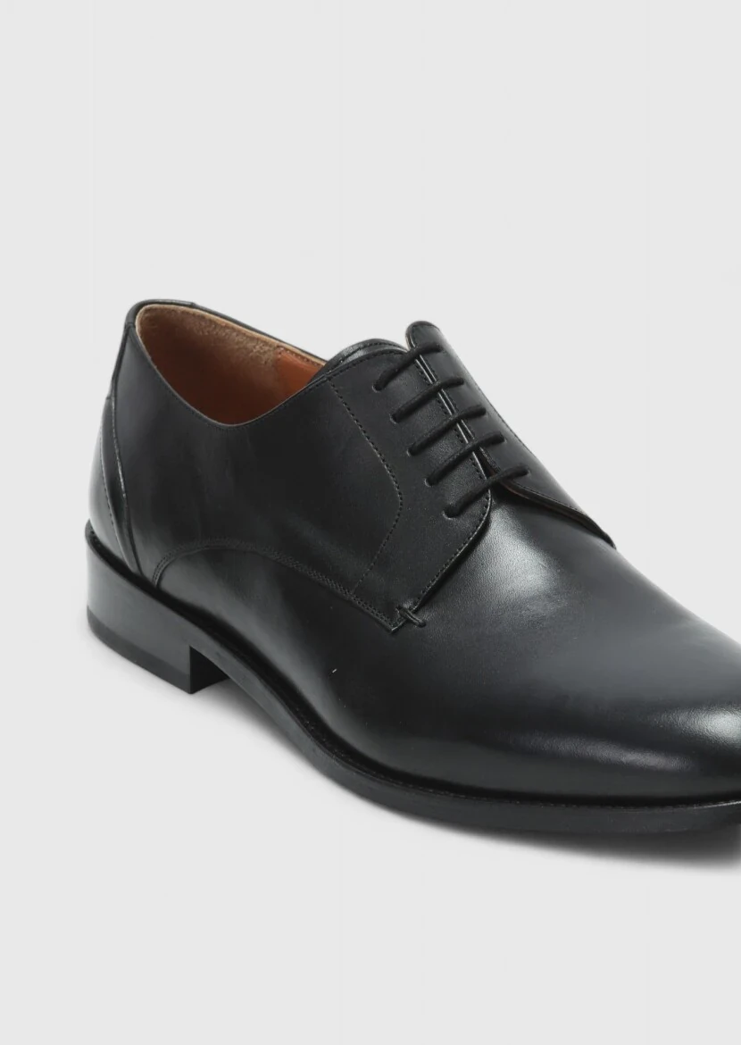Black Leather Classical Shoes - 2