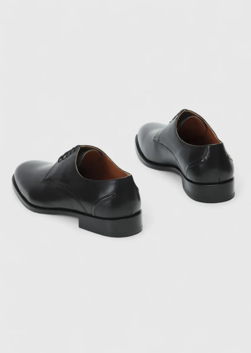 Black Leather Classical Shoes - 5
