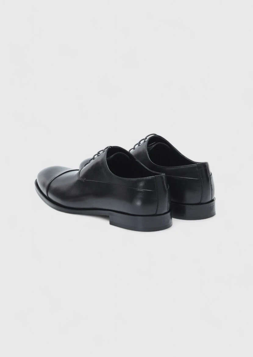 Black Leather Classical Shoes - 4