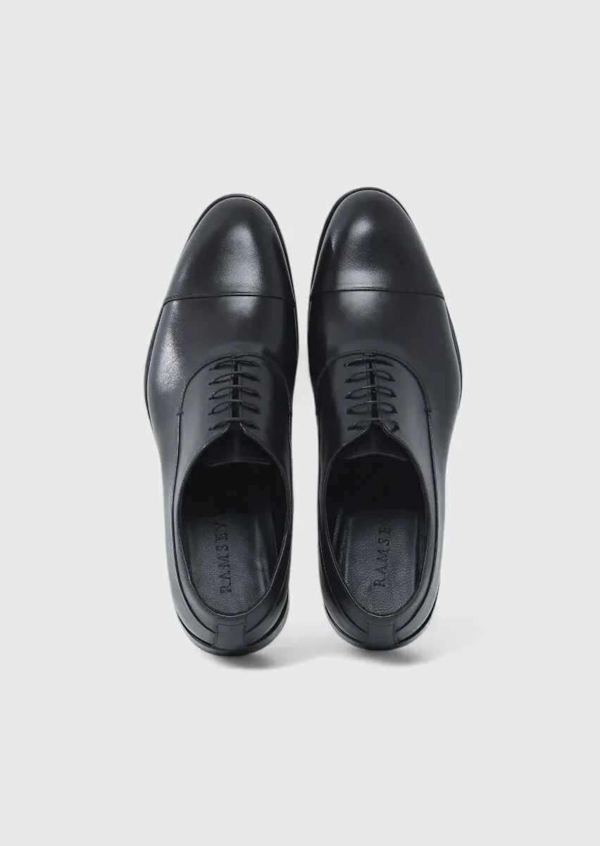 Black Leather Classical Shoes - 6