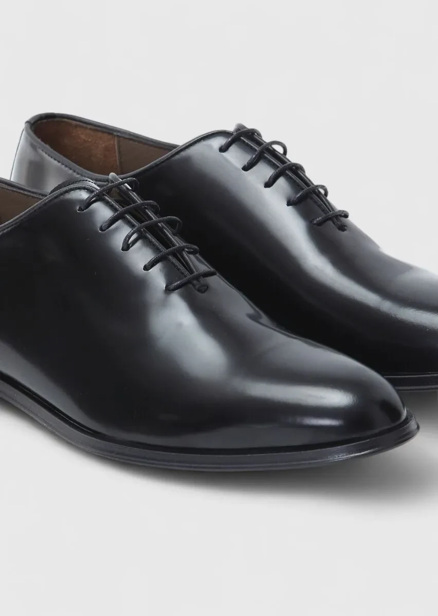 Black Leather Classical Shoes - 3