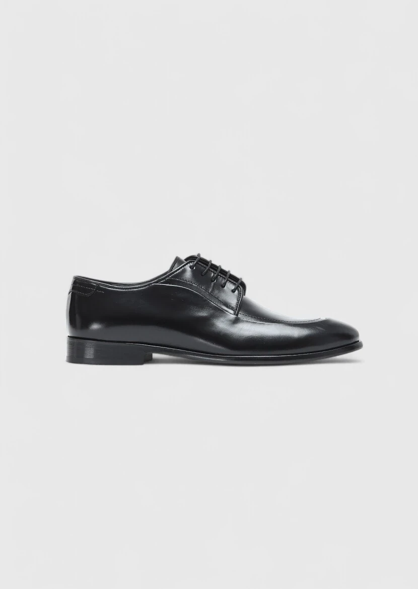 Black Leather Classical Shoes - 1