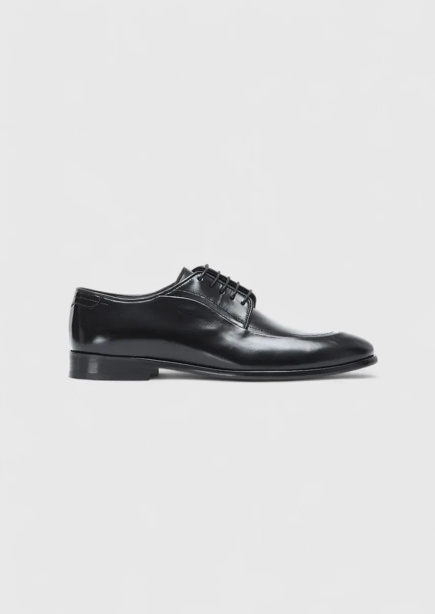 Black Leather Classical Shoes - 1