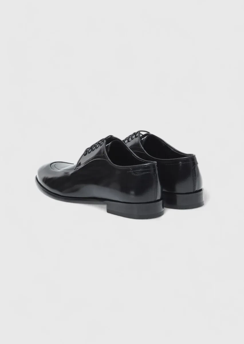 Black Leather Classical Shoes - 4