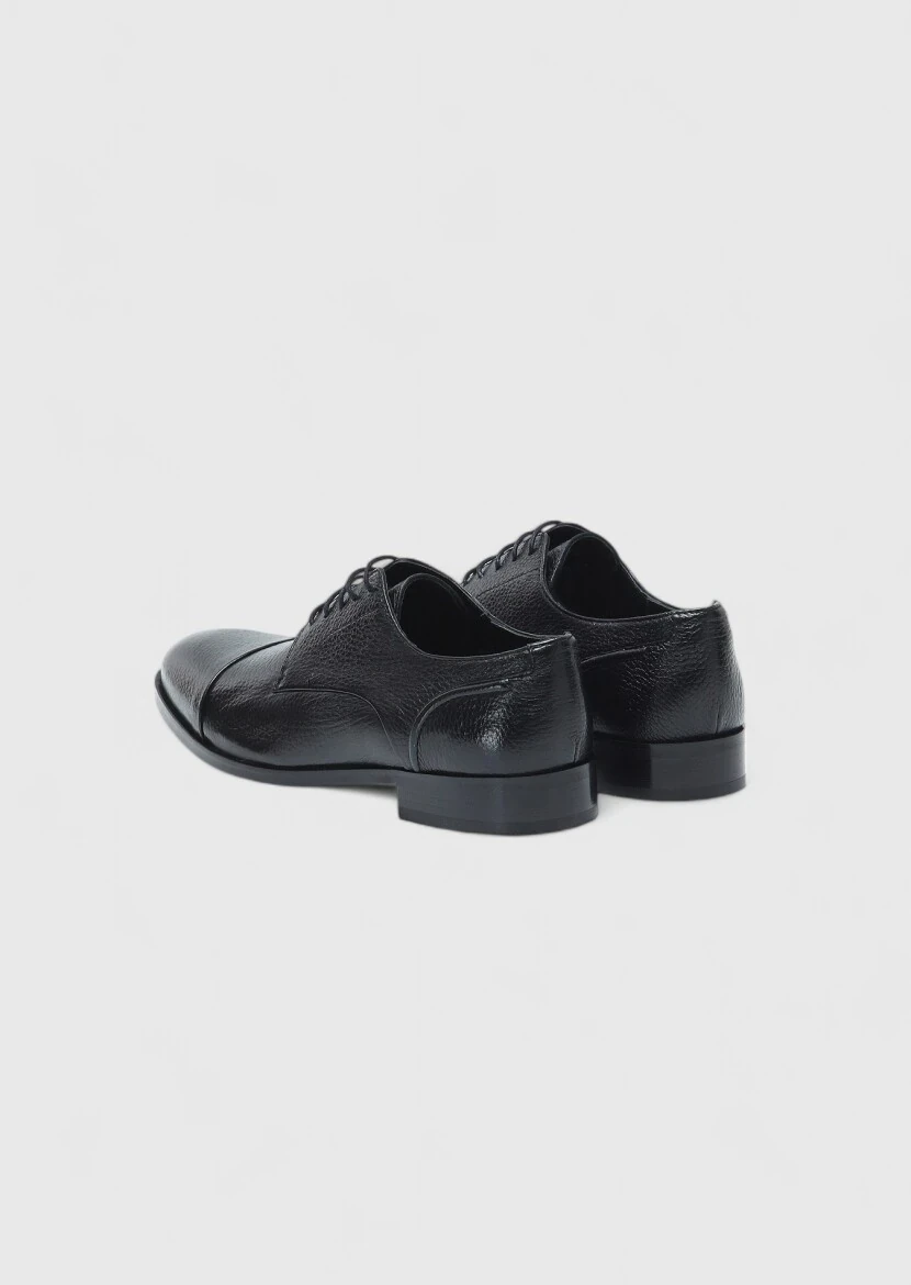 Black Leather Classical Shoes - 4