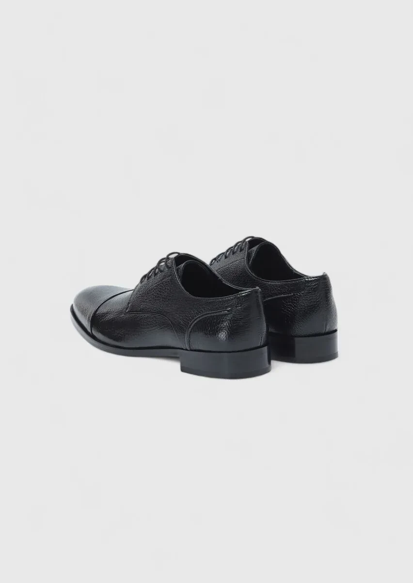 Black Leather Classical Shoes - 4