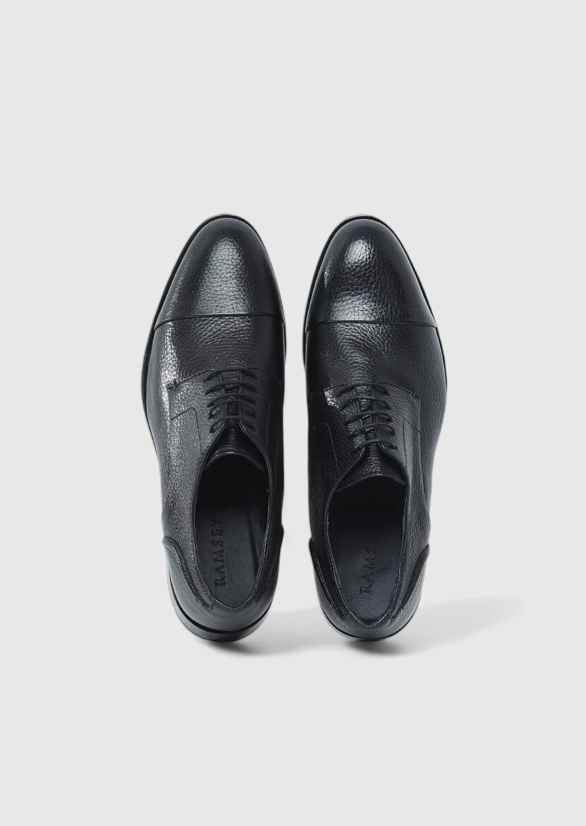 Black Leather Classical Shoes - 6