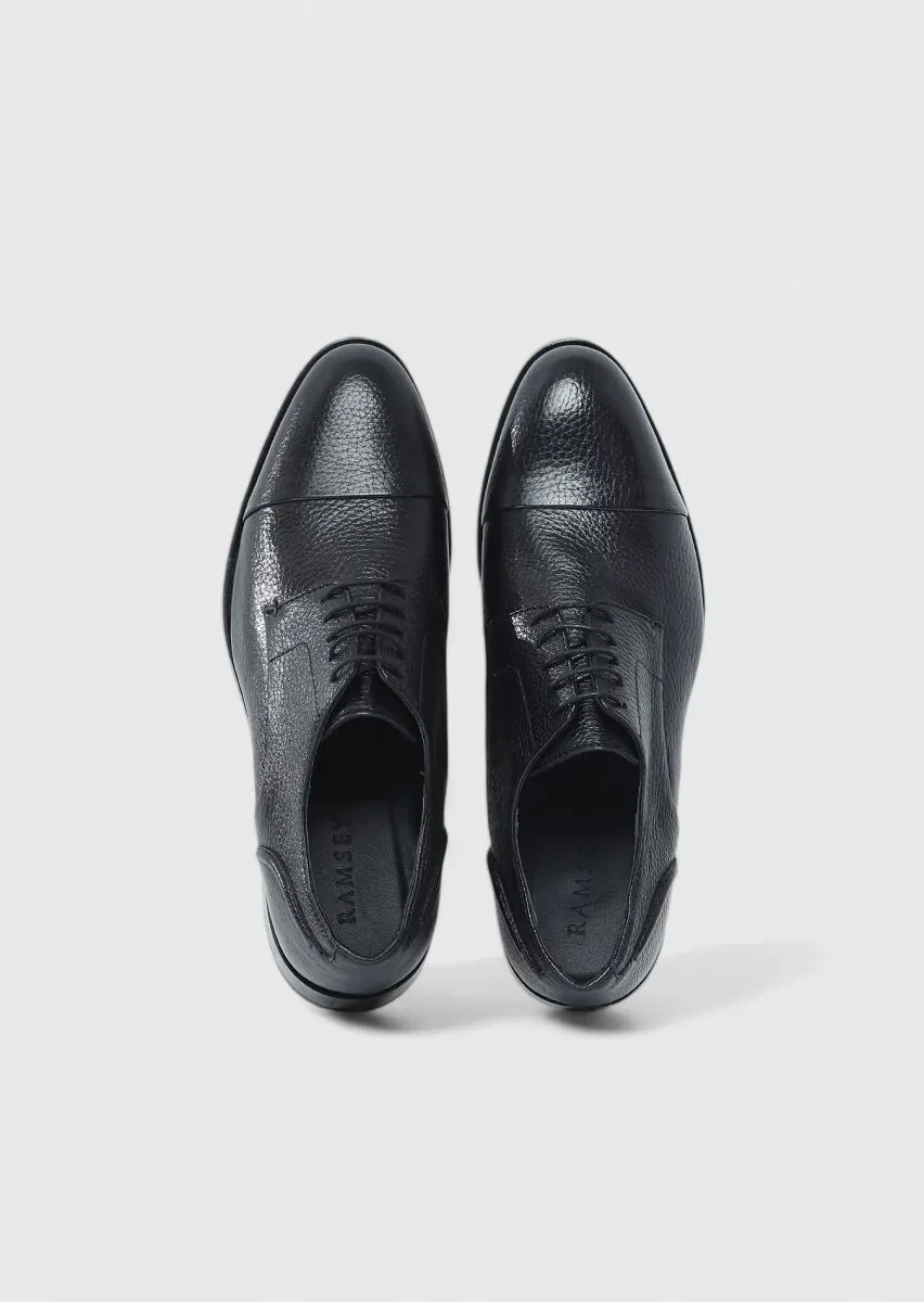 Black Leather Classical Shoes - 6