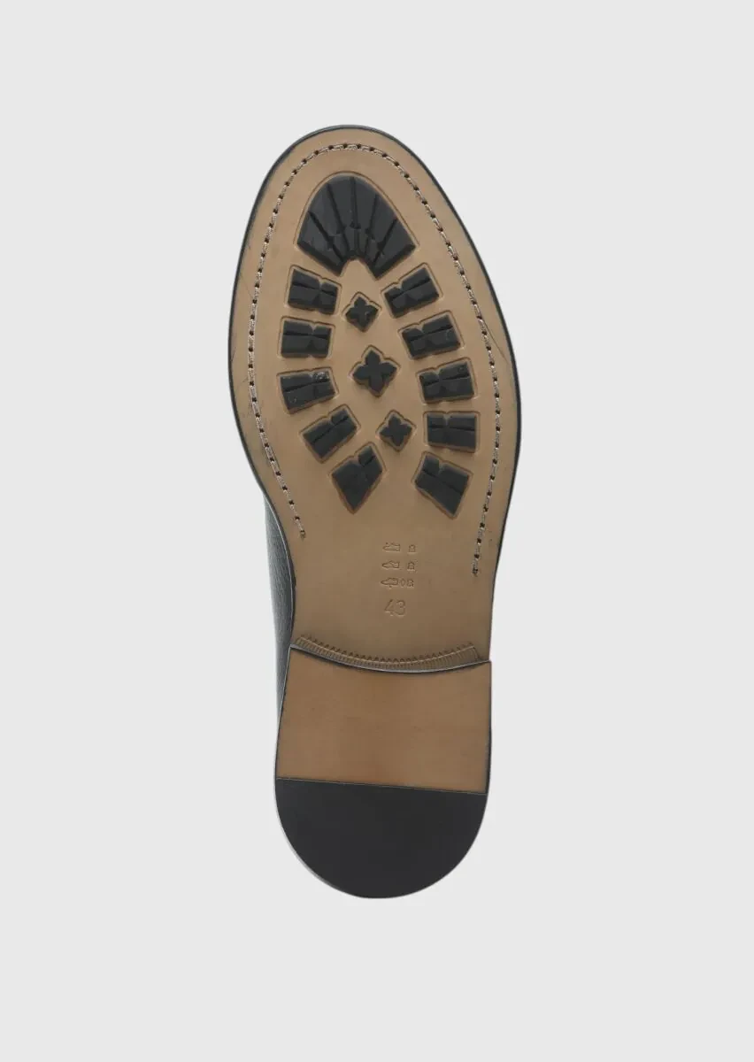 Black Leather Classical Shoes - 4