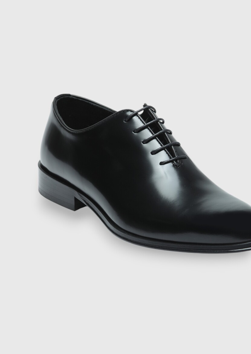 Black Leather Classical Shoes - 2