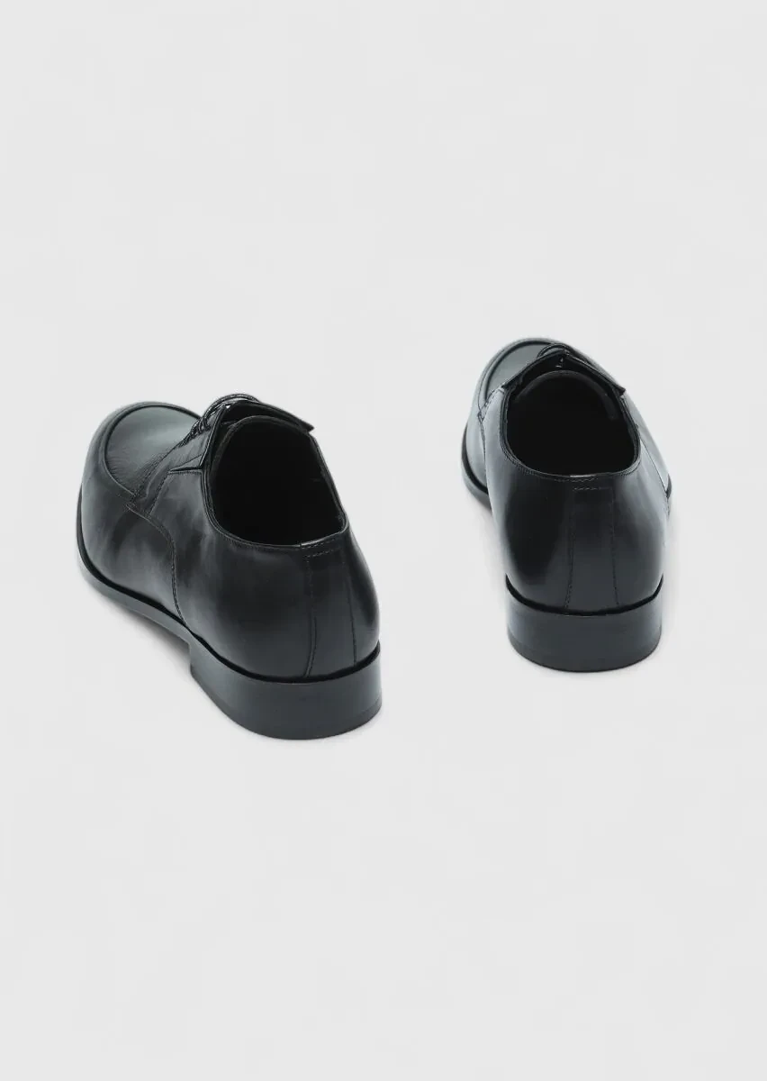 Black Leather Classical Shoes - 5