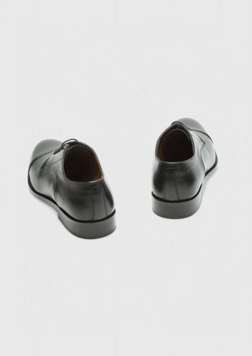 Black Leather Classical Shoes - 5