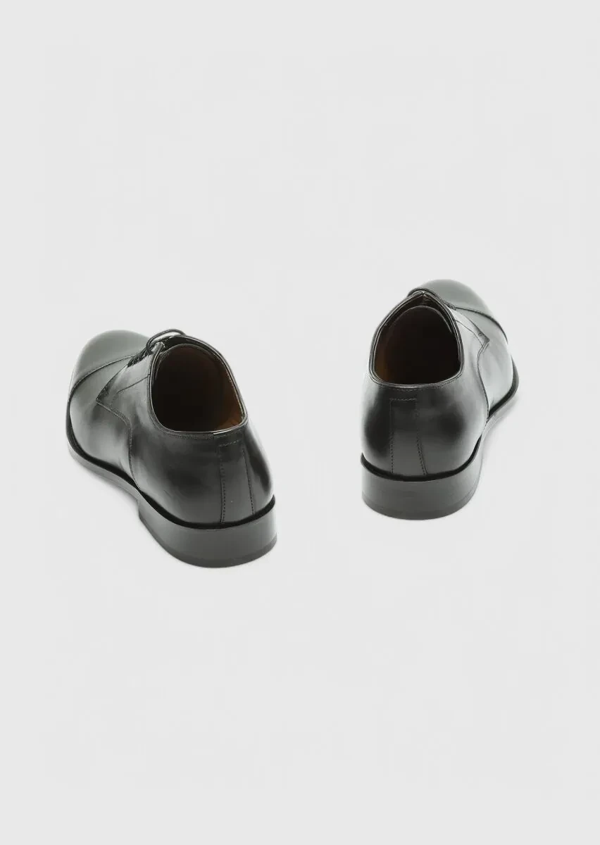 Black Leather Classical Shoes - 5