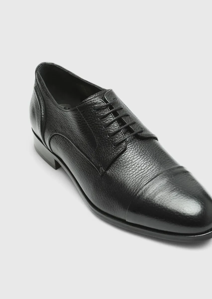 Black Leather Classical Shoes - 2
