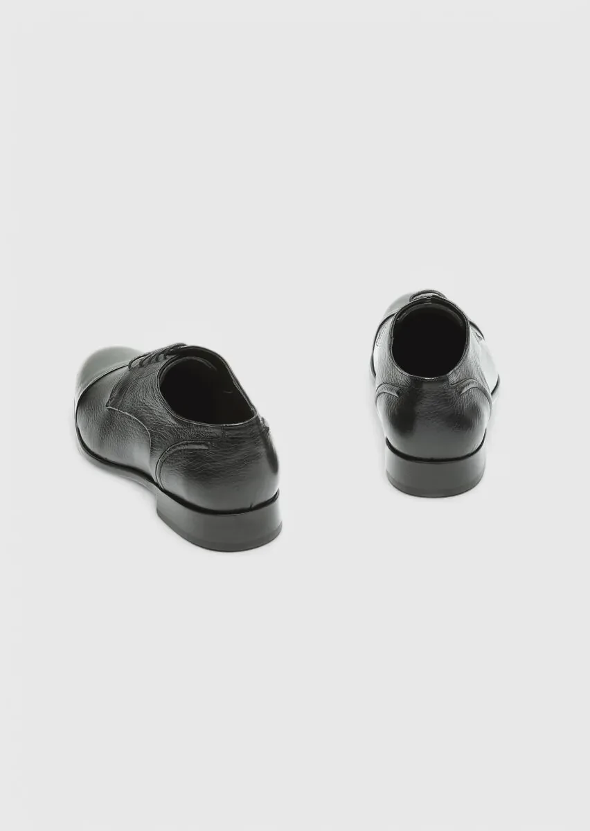 Black Leather Classical Shoes - 5