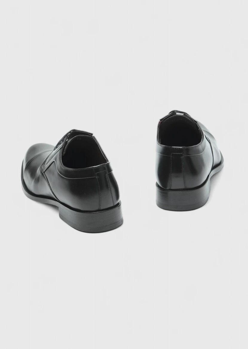Black Leather Classical Shoes - 5