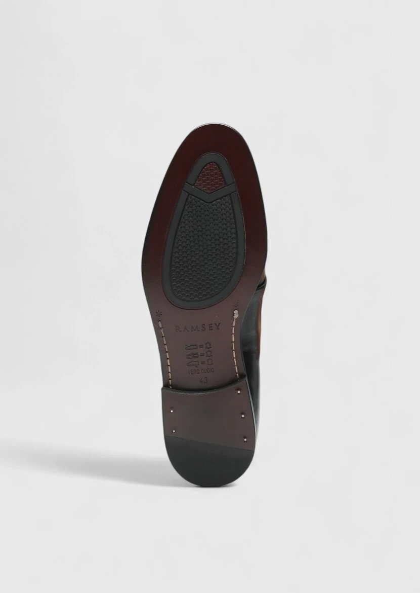 Black Leather Classical Shoes - 4