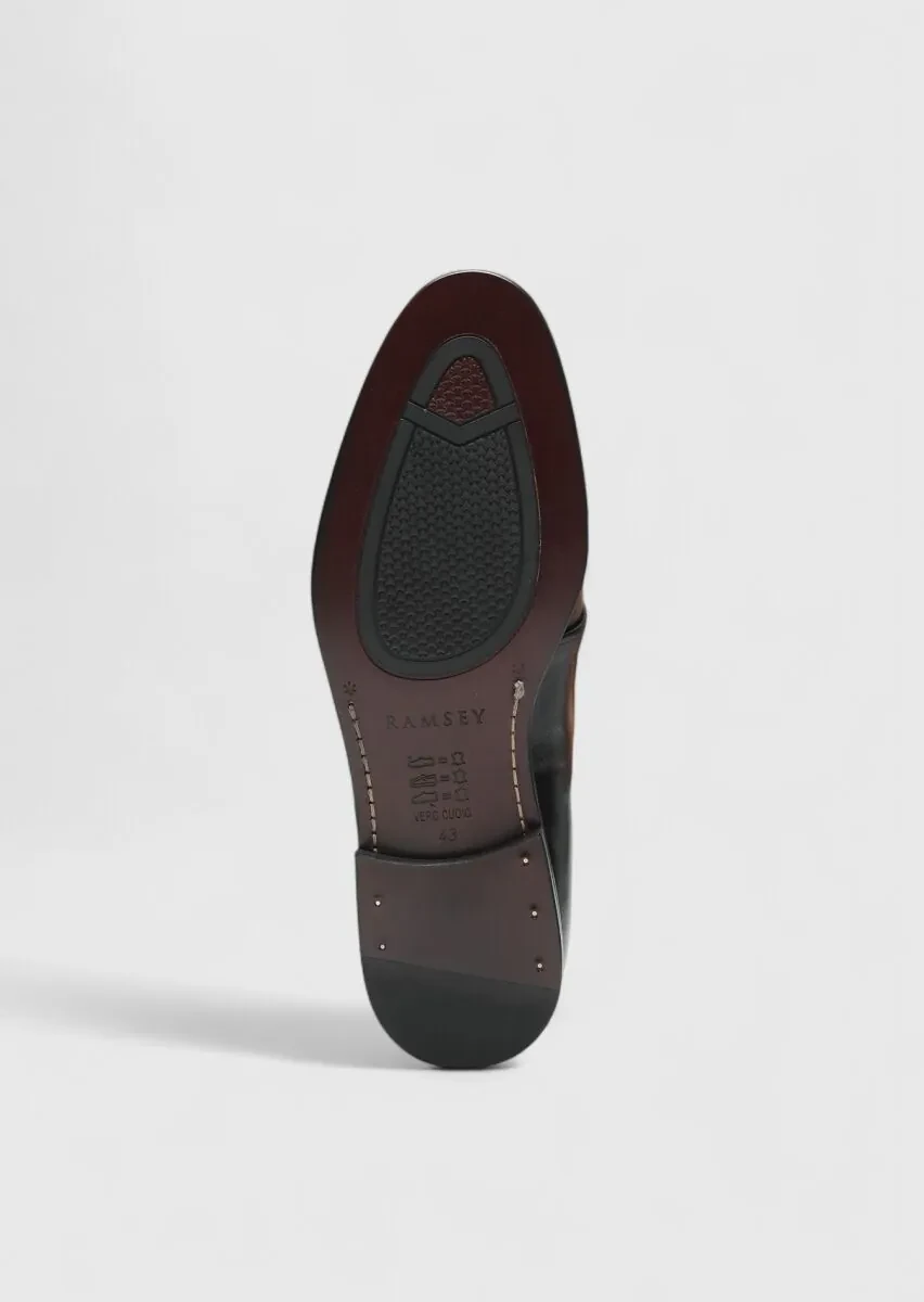 Black Leather Classical Shoes - 4