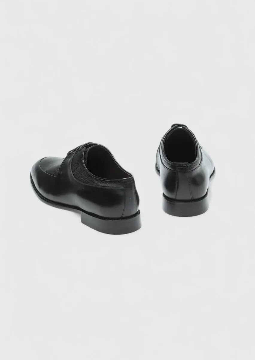 Black Leather Classical Shoes - 5