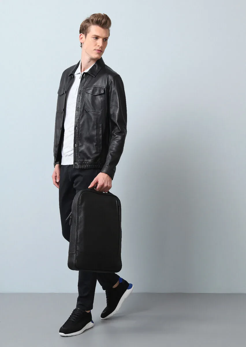 Black Leather Jacket - 3