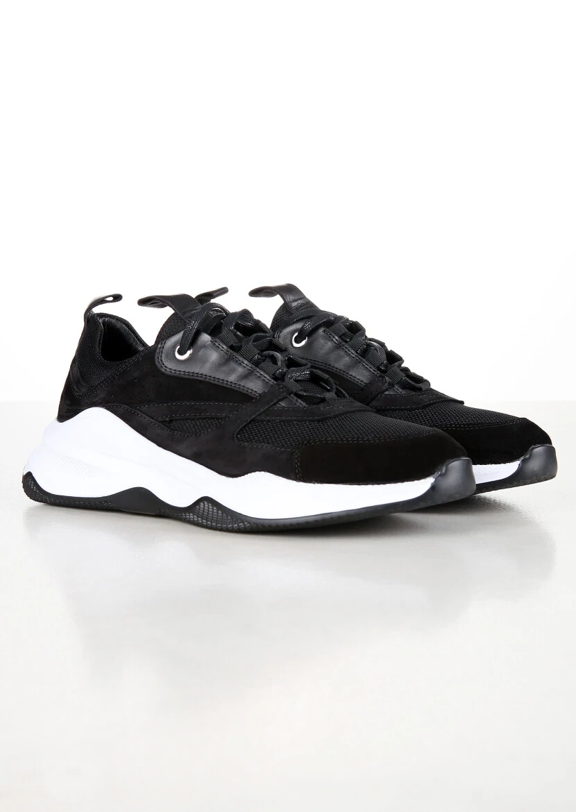 Black Leather Sneaker - 2