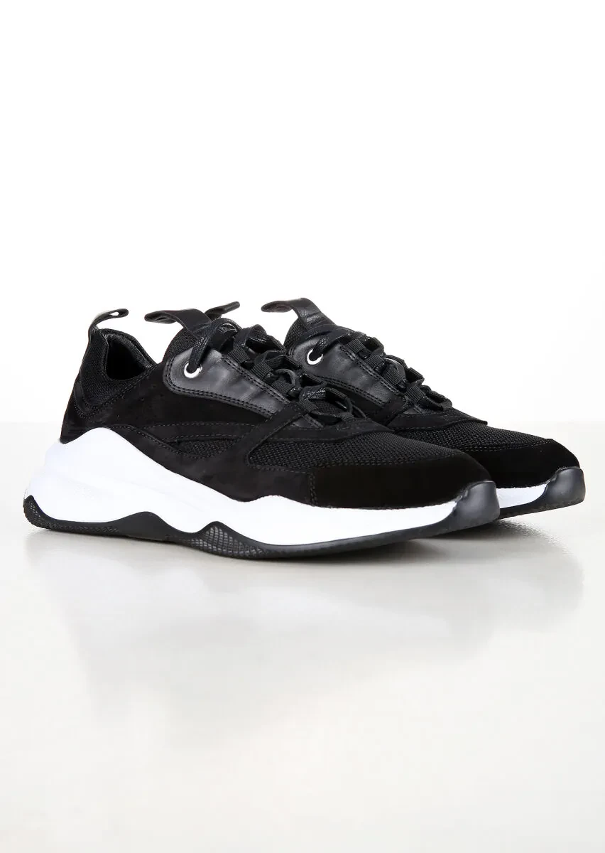 Black Leather Sneaker - 2